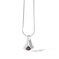 Blue Topaz and Garnet pendant in sterling silver, style P6523 - view 2
