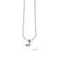 Blue Topaz and Peridot pendant in sterling silver, style P3916 - view 3