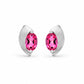 Amethyst and Blue Topaz earrings in sterling silver, style E9298 - view 10