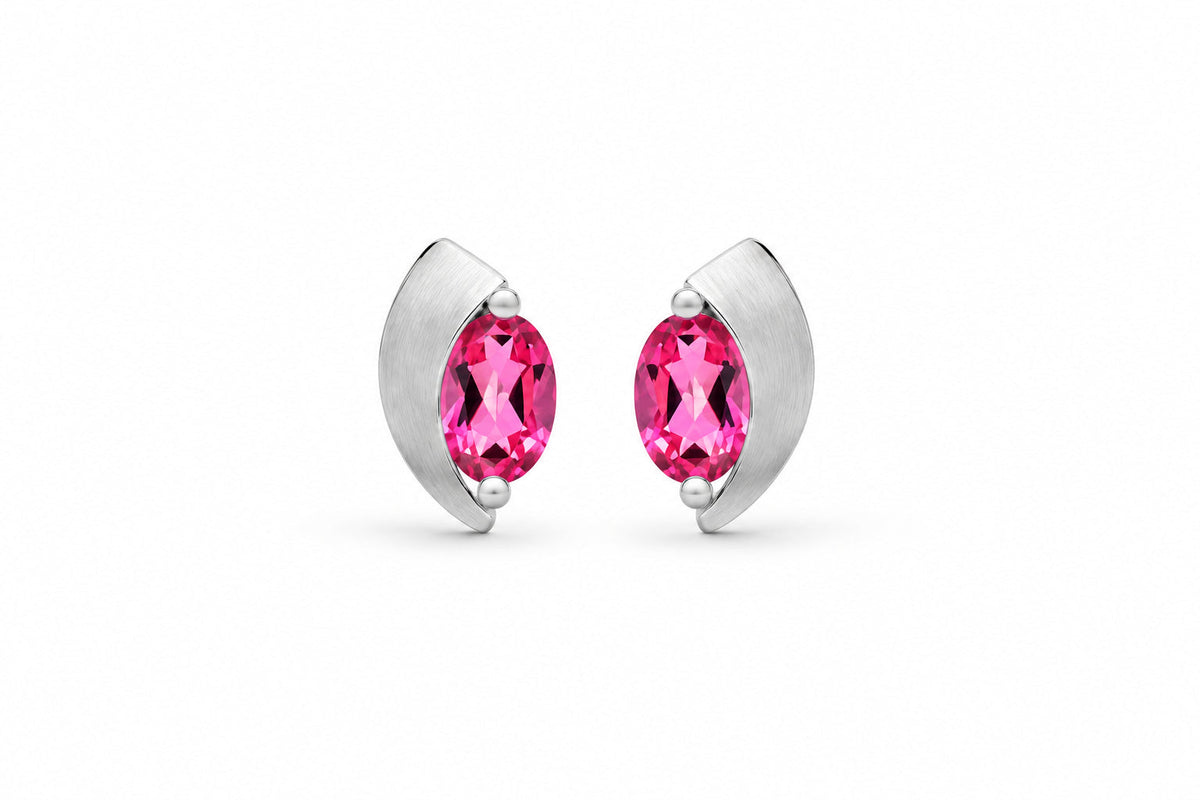 Amethyst and Blue Topaz earrings in sterling silver, style E9298 - view 10