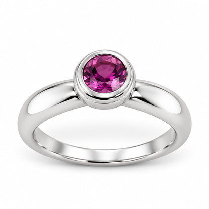Opal and Rhodolite Garnet ring in sterling silver, style R1868