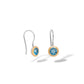 Brilliant Cut Gemstone Pgold Bezel Earring E4112Pg - E4112PG Blue Topaz - Earrings