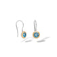 Blue Topaz and Citrine earrings in sterling silver - view 2