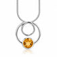 Citrine and London Blue Topaz pendant in sterling silver