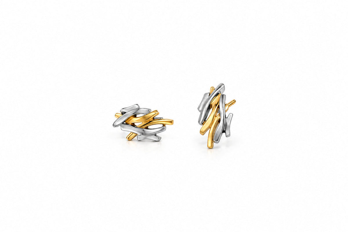 Sterling silver earrings, style E10263 - view 2