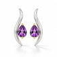 Modern gemstone earrings in 925 sterling silver by Joryel Vera, style E9287 - view 4