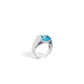 Amethyst and Blue Sapphire ring in sterling silver, style R5396 - view 3