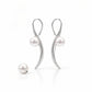 Pearl earrings in sterling silver, style E9325 - view 2