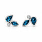 London Blue Topaz and White Topaz earrings in sterling silver by Joryel Vera, style E4304 - view 2