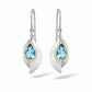 Citrine and Green Amethyst earrings in sterling silver, style E9285 - view 7