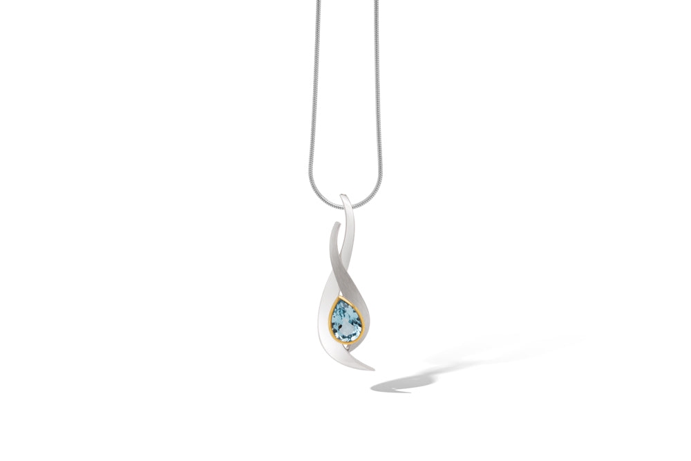 Amethyst and Citrine pendant in sterling silver, style P6546 - view 7