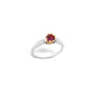 Opal and Garnet ring in sterling silver, style R7405