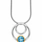 Citrine and London Blue Topaz pendant in sterling silver - view 2
