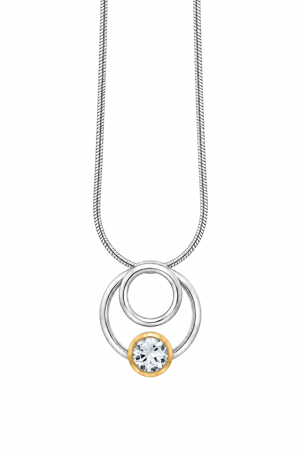 Gemstone Circle Pendant in 925 Sterling Silver | P7774PG - view 10