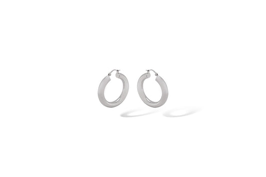 Round Silver Hoop Earring E10955 - E10955 - earring