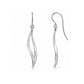 High Polish Silver Drop Earrings in 925 Sterling Silver | E9319 - view 2