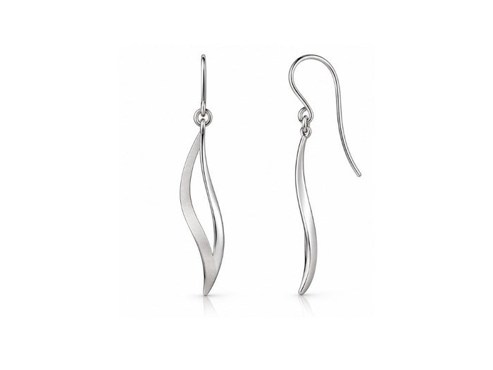 High Polish Silver Earrings in 925 Sterling Silver
