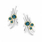 Amethyst and Blue Topaz earrings in sterling silver, style E9779 - view 4