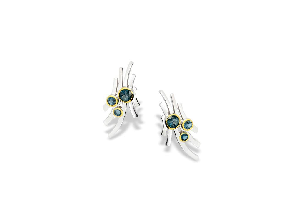 Art Jewelry Multi Stone Earring E9779 - London Blue Topaz - Earring