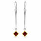 Amethyst and Blue Topaz earrings in sterling silver, style E9875 - view 4