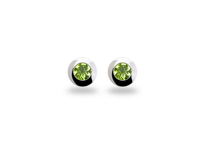 E4110 4mm PERIDOT EARRING - Charizzma Jewelry