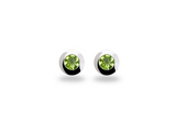 E4110 4mm PERIDOT EARRING - Charizzma Jewelry