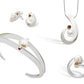 Blue Topaz and Garnet jewelry set in sterling silver, style SET156 - view 2