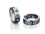 Gemstone Hoop Earrings in 925 Sterling Silver | E1841