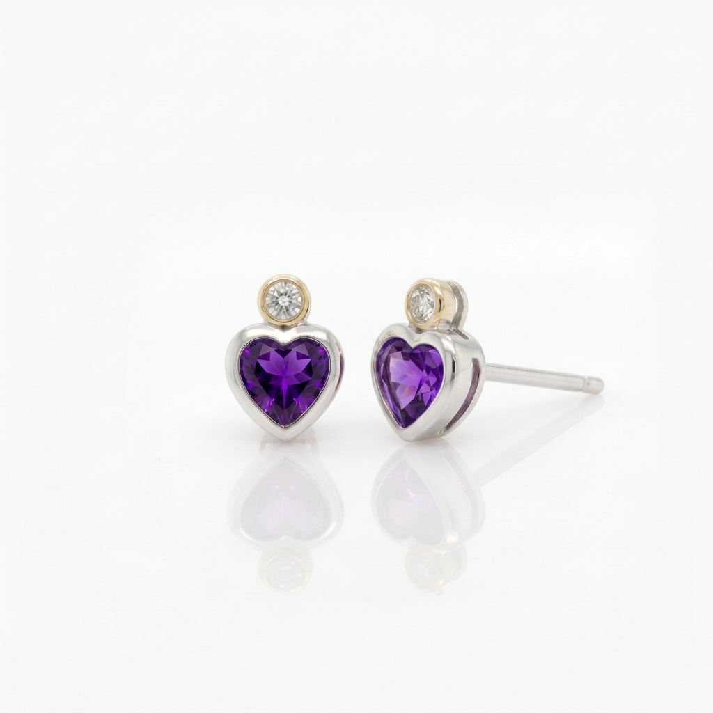Heart Gemstone Earring E3456