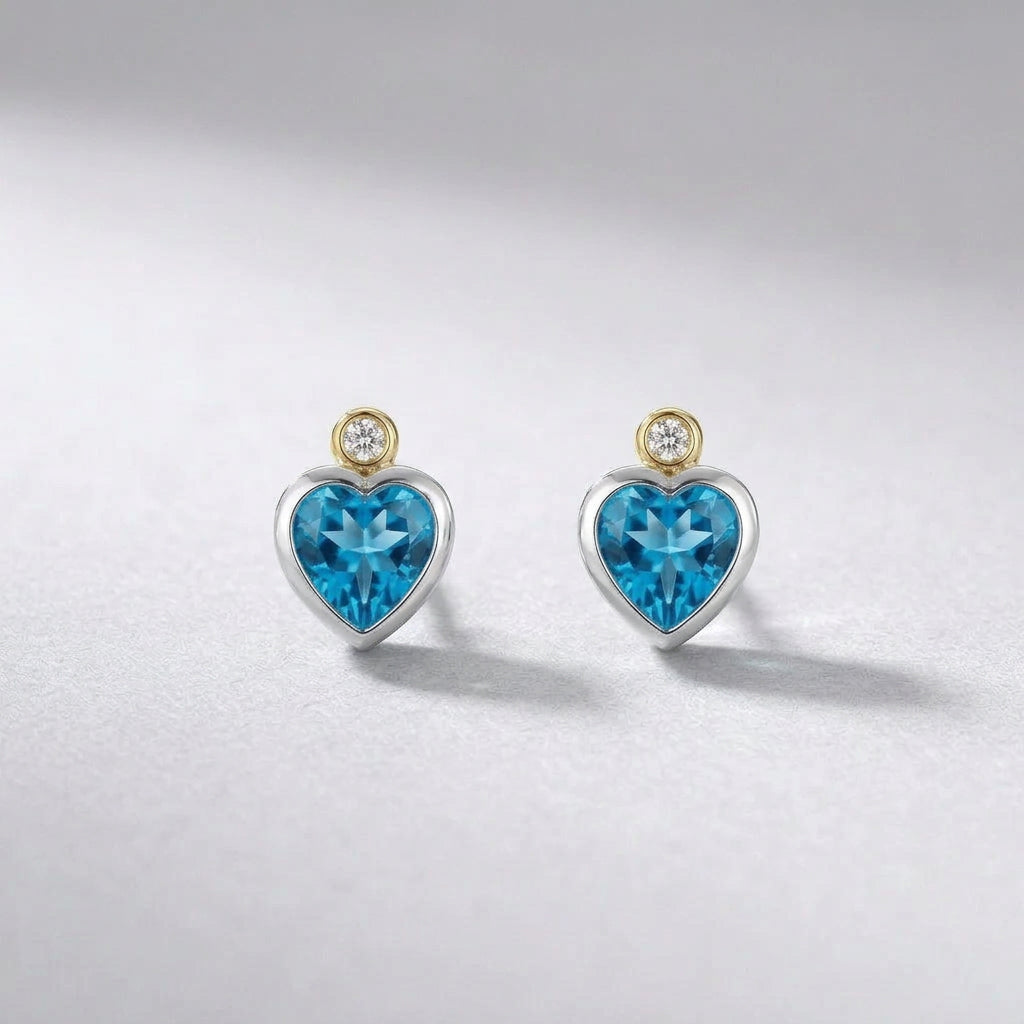 Heart Gemstone Earring E3456