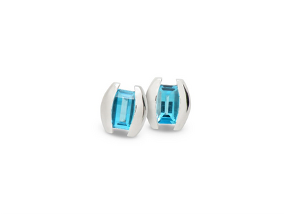 Amethyst and Blue Topaz earrings in sterling silver, style E5430