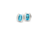 Bar Cut Gemstone Earring E5430 - E5430 Blue Topaz - Earring