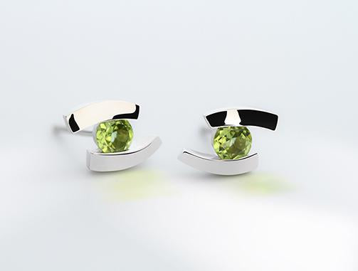 Amethyst and Blue Topaz earrings in sterling silver, style E3059 - view 7