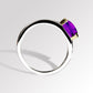 Amethyst and Blue Topaz ring in sterling silver, style R6096 - view 3