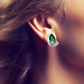 Pear Shape Gemstone Earring E9300 - E9300 Green Quartz - Earring