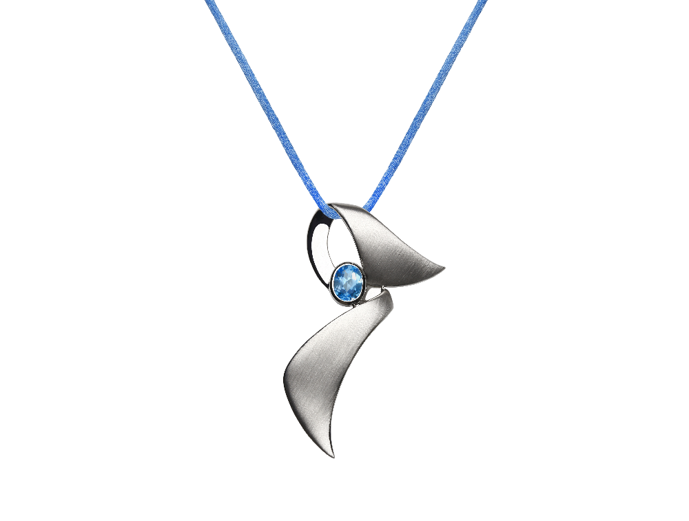 Amethyst and Blue Topaz jewelry set in sterling silver - view 2