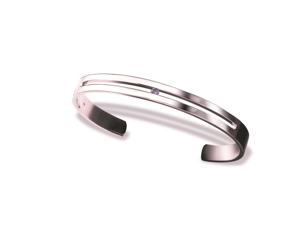 Blue Sapphire and Iolite bracelet in sterling silver, style B1511 - view 2