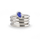 Amethyst and Blue Topaz ring in sterling silver, style R4051