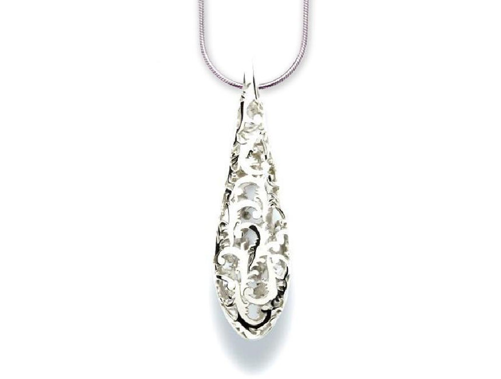 Silver Filigree Pendant N6076 - N6076 SILVER FILIGREE Pendant - Pendant