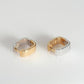 Silver & Gold Huggie E2399 - Earring