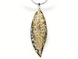 Filigree Gold & Silver Pendant P6075 - P6075 Gold / Silver Filigree Necklace - Necklace