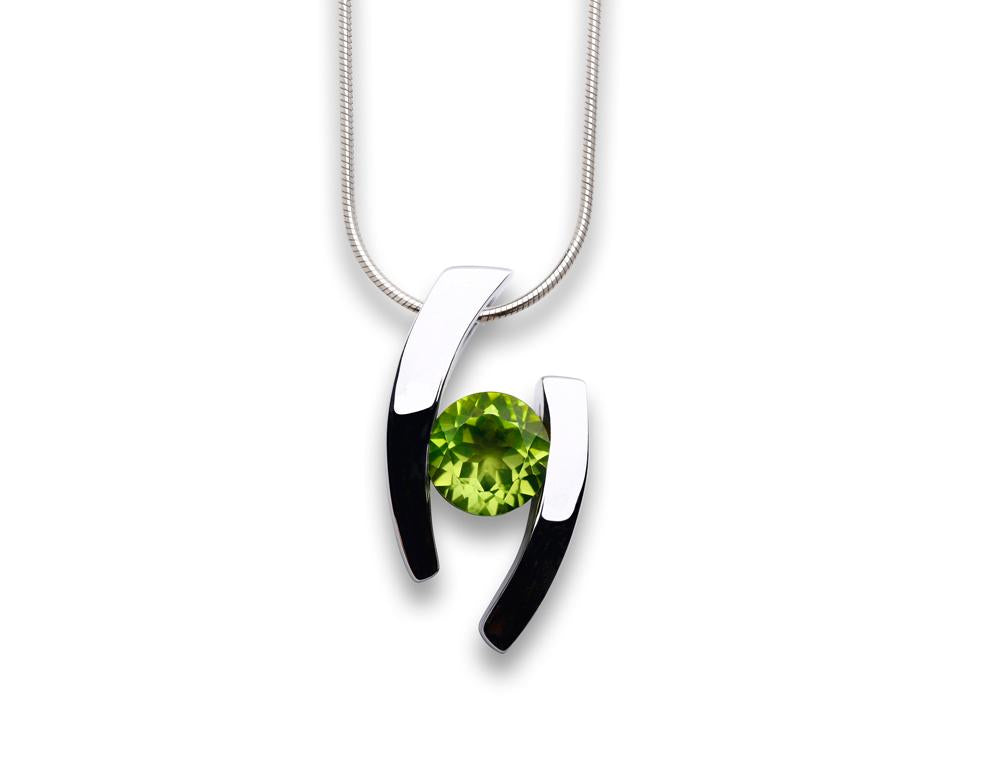 Amethyst and Blue Topaz pendant in sterling silver, style P2691 - view 2