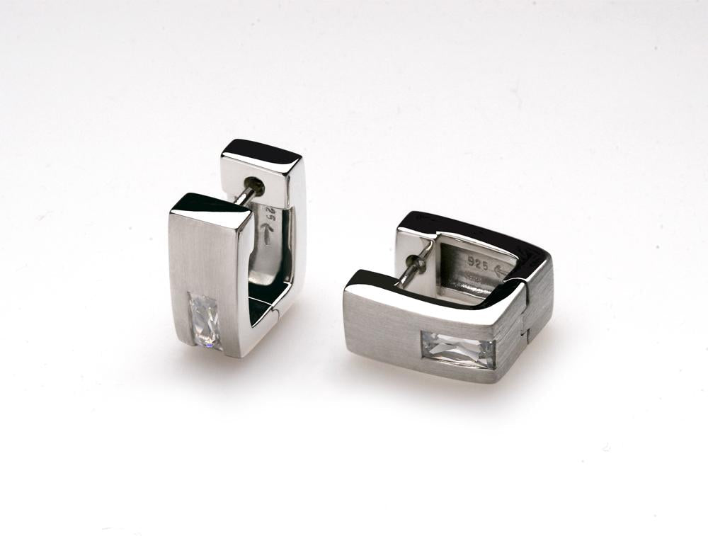 Crystal Quartz and Peridot earrings in sterling silver by Joryel Vera, style E2419