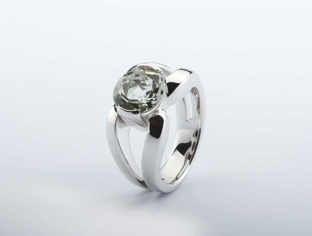 Amethyst and Garnet ring in sterling silver, style R5831 - view 4