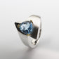 Amethyst and Blue Topaz ring in sterling silver, style R6108