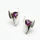 Amethyst and Blue Topaz earrings in sterling silver, style E7823 - view 3