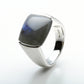 Labradorite and Lapis Lazuli ring in sterling silver, style R6100 - view 4