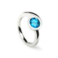Amethyst and Blue Topaz ring in sterling silver, style R4285