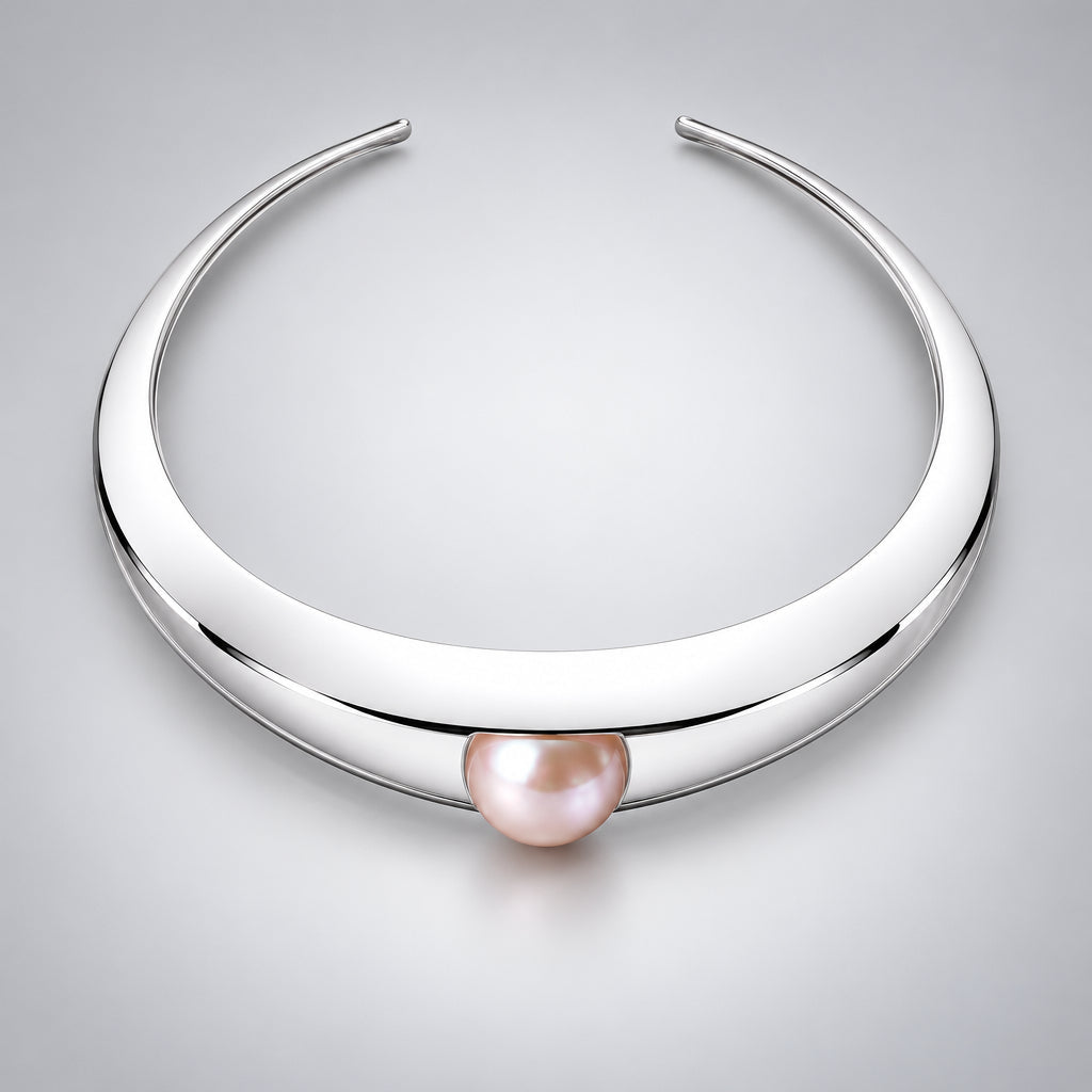 Yellow Pearl bracelet in sterling silver, style B1969 - view 2