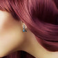 Amethyst and Blue Topaz earrings in sterling silver, style E7378 - view 2